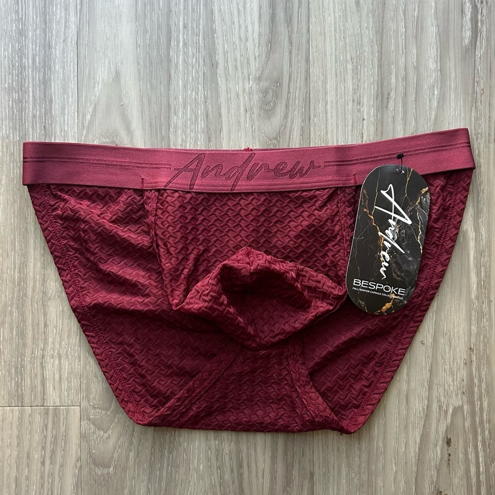 Andrew Christian | Bespoke Martel Brief with Almost Naked in Burgundy (Small)